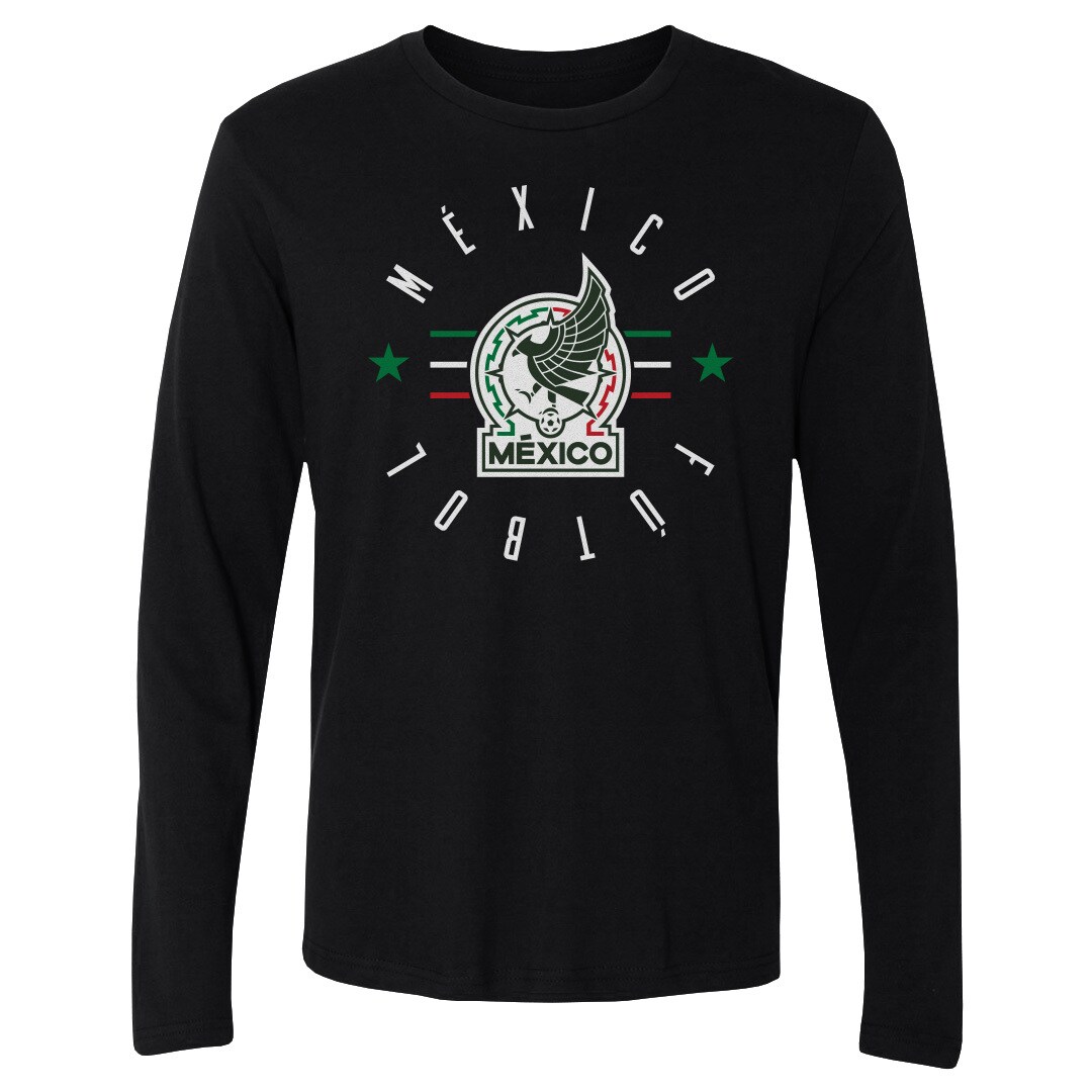 mexico national team 500 level futbol long sleeve t-shirt – black Collection – England Football Jerseys and Shirts