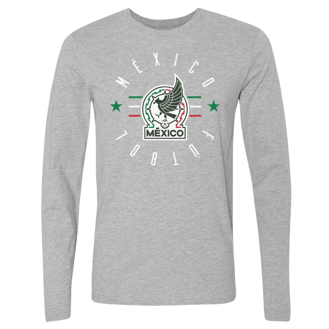 mexico national team 500 level futbol long sleeve t-shirt – heather gray Collection – England Football Jerseys and Shirts