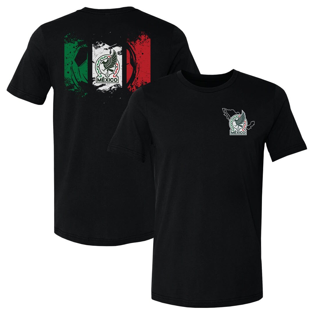 mexico national team 500 level grunge flag fampb t-shirt – black Collection – England Football Jerseys and Shirts