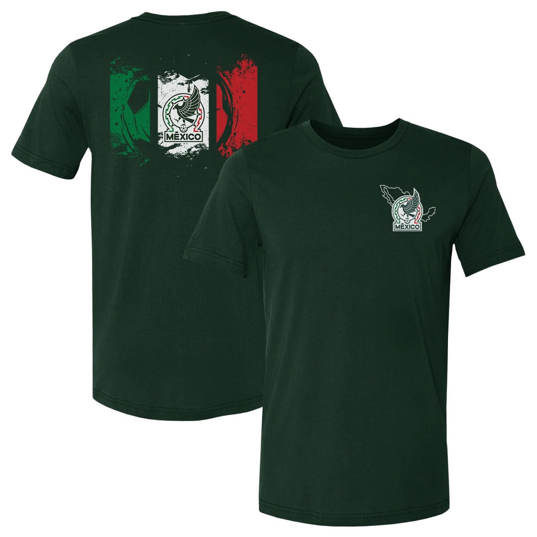 mexico national team 500 level grunge flag fampb t-shirt – forest green Collection – England Football Jerseys and Shirts