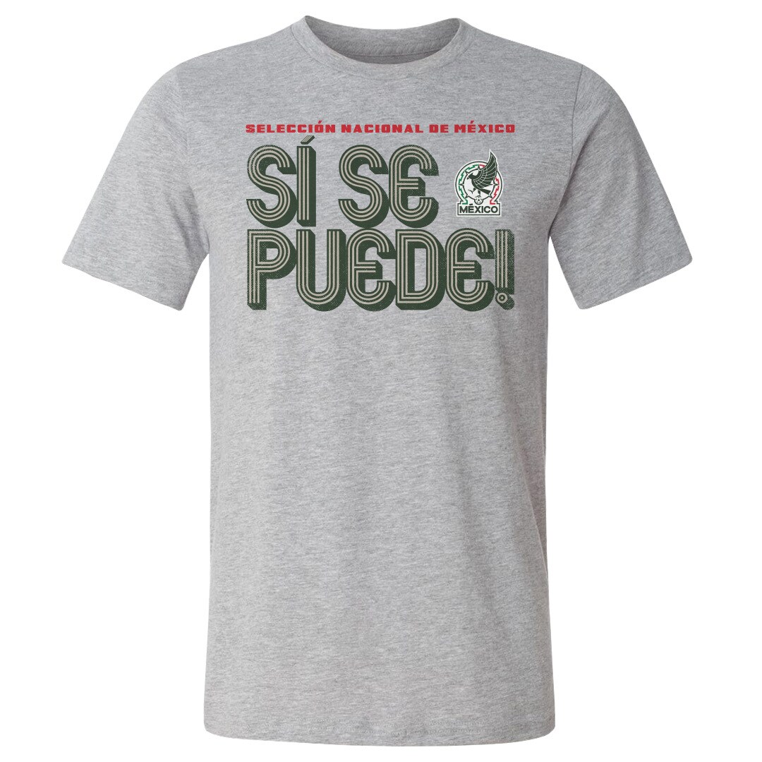 mexico national team 500 level si se puede inline bold t-shirt – heather gray Collection – England Football Jerseys and Shirts