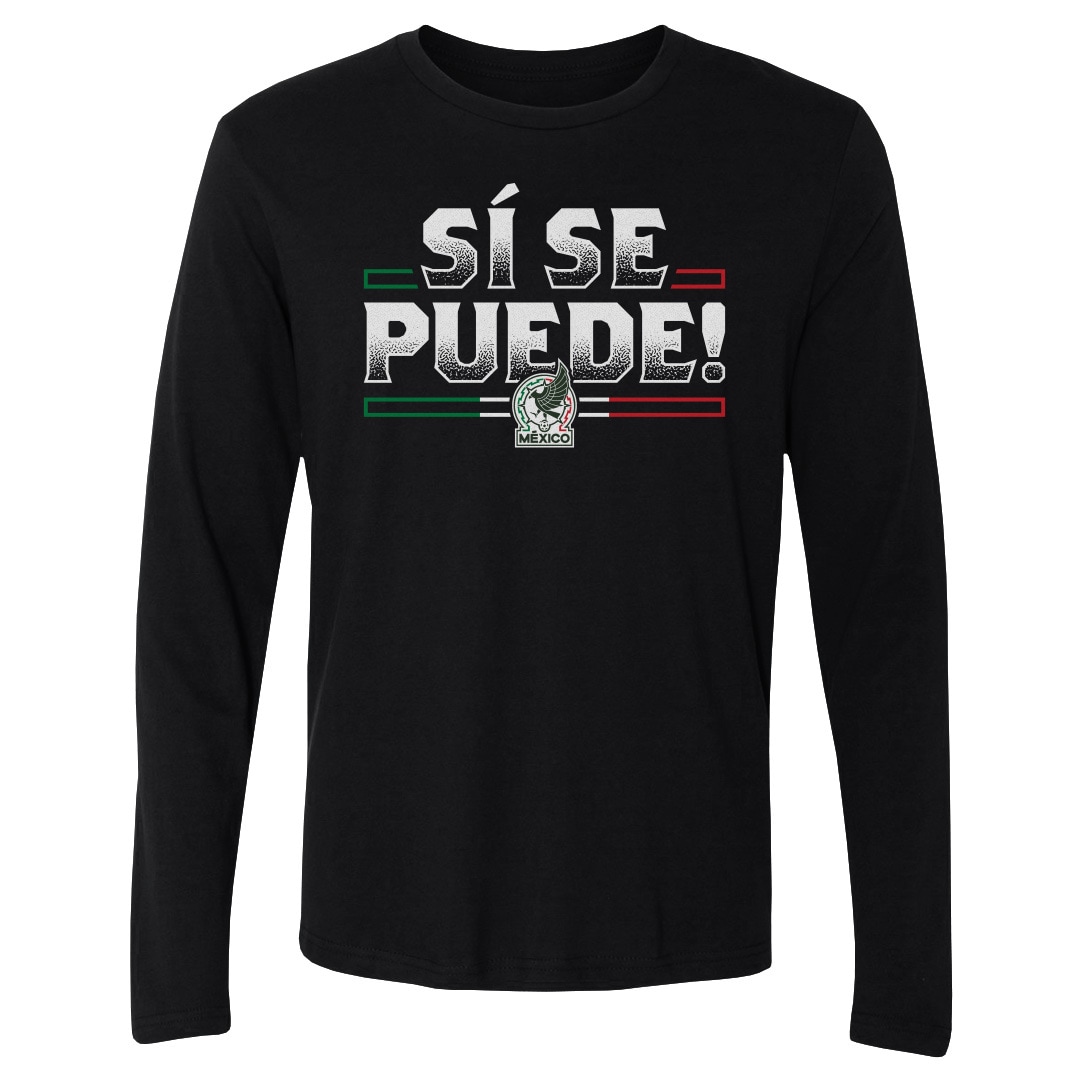 mexico national team 500 level si se puede long sleeve t-shirt – black Collection – England Football Jerseys and Shirts