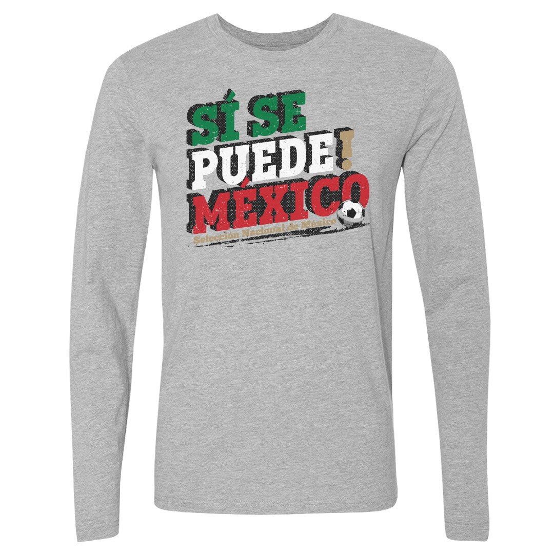 mexico national team 500 level si se puede long sleeve t-shirt – heather gray Collection – England Football Jerseys and Shirts