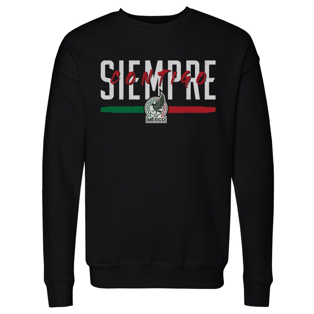 mexico national team 500 level siempre contigo crewneck sweatshirt – black Collection – England Football Jerseys and Shirts