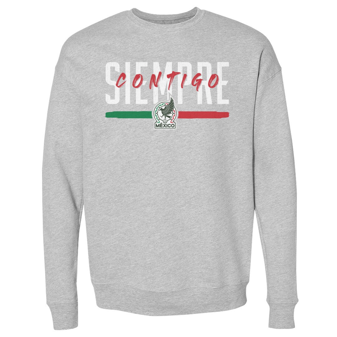 mexico national team 500 level siempre contigo crewneck sweatshirt – heather gray Collection – England Football Jerseys and Shirts
