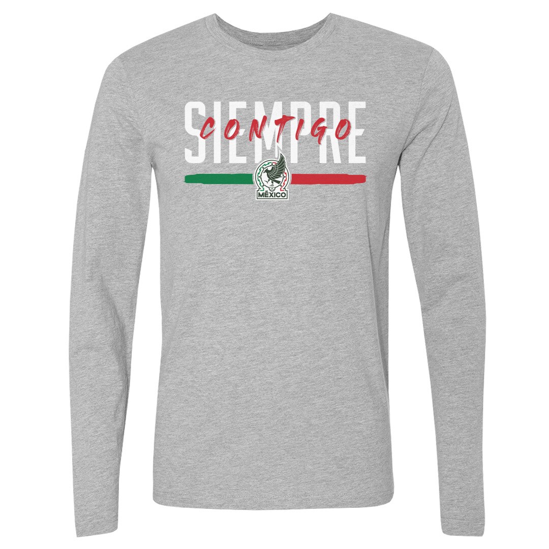 mexico national team 500 level siempre contigo long sleeve t-shirt – heather gray Collection – England Football Jerseys and Shirts