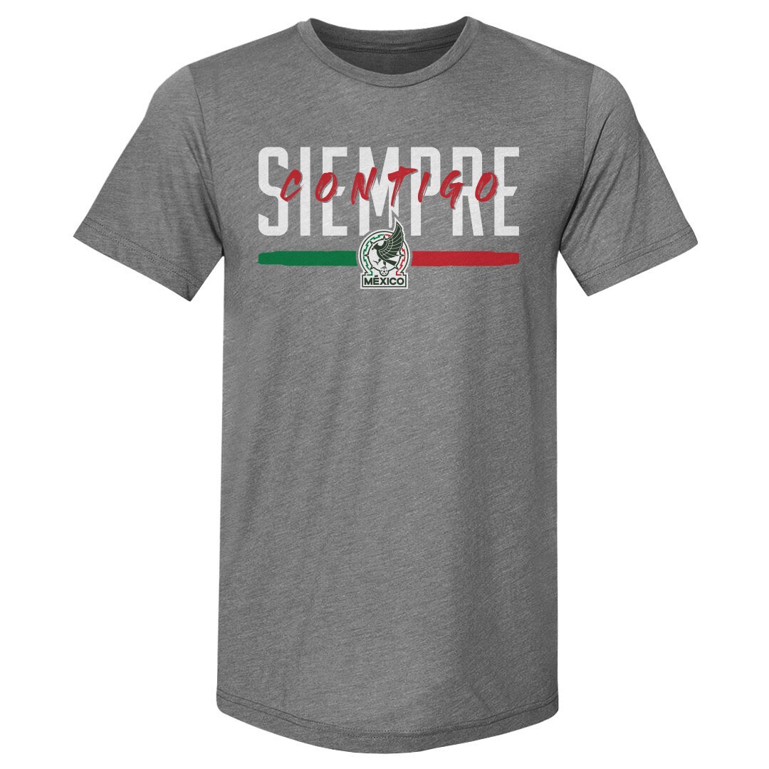 mexico national team 500 level siempre contigo premium tri-blend t-shirt – gray Collection – England Football Jerseys and Shirts