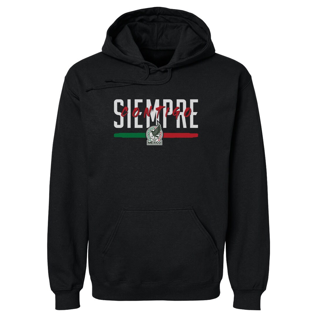 mexico national team 500 level siempre contigo pullover hoodie – black Collection – England Football Jerseys and Shirts