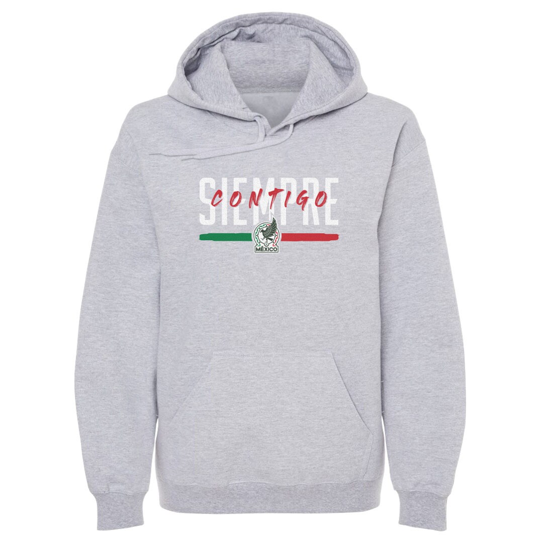 mexico national team 500 level siempre contigo pullover hoodie – gray Collection – England Football Jerseys and Shirts