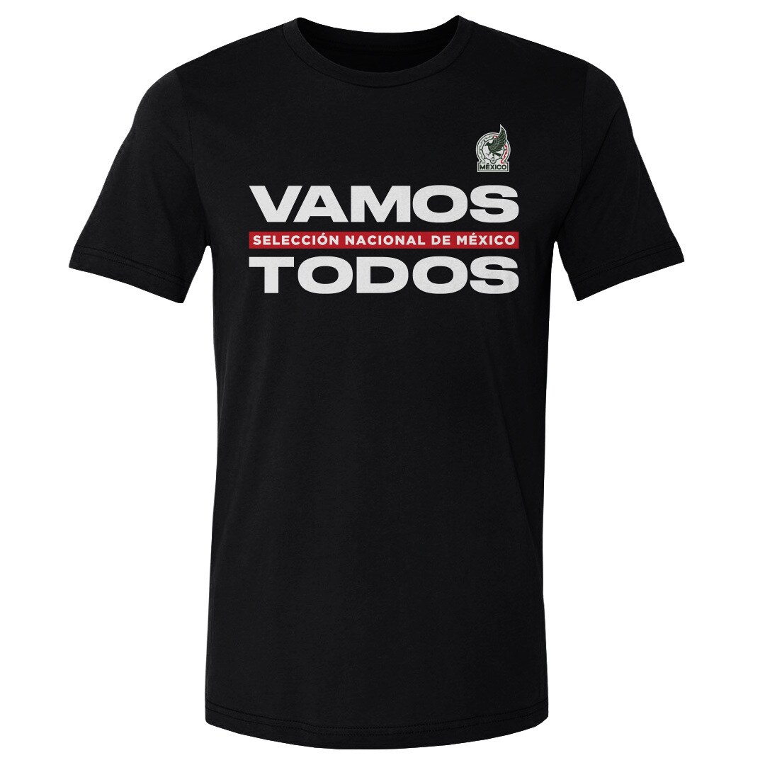 mexico national team 500 level vamos todos cotton t-shirt – black Collection – England Football Jerseys and Shirts