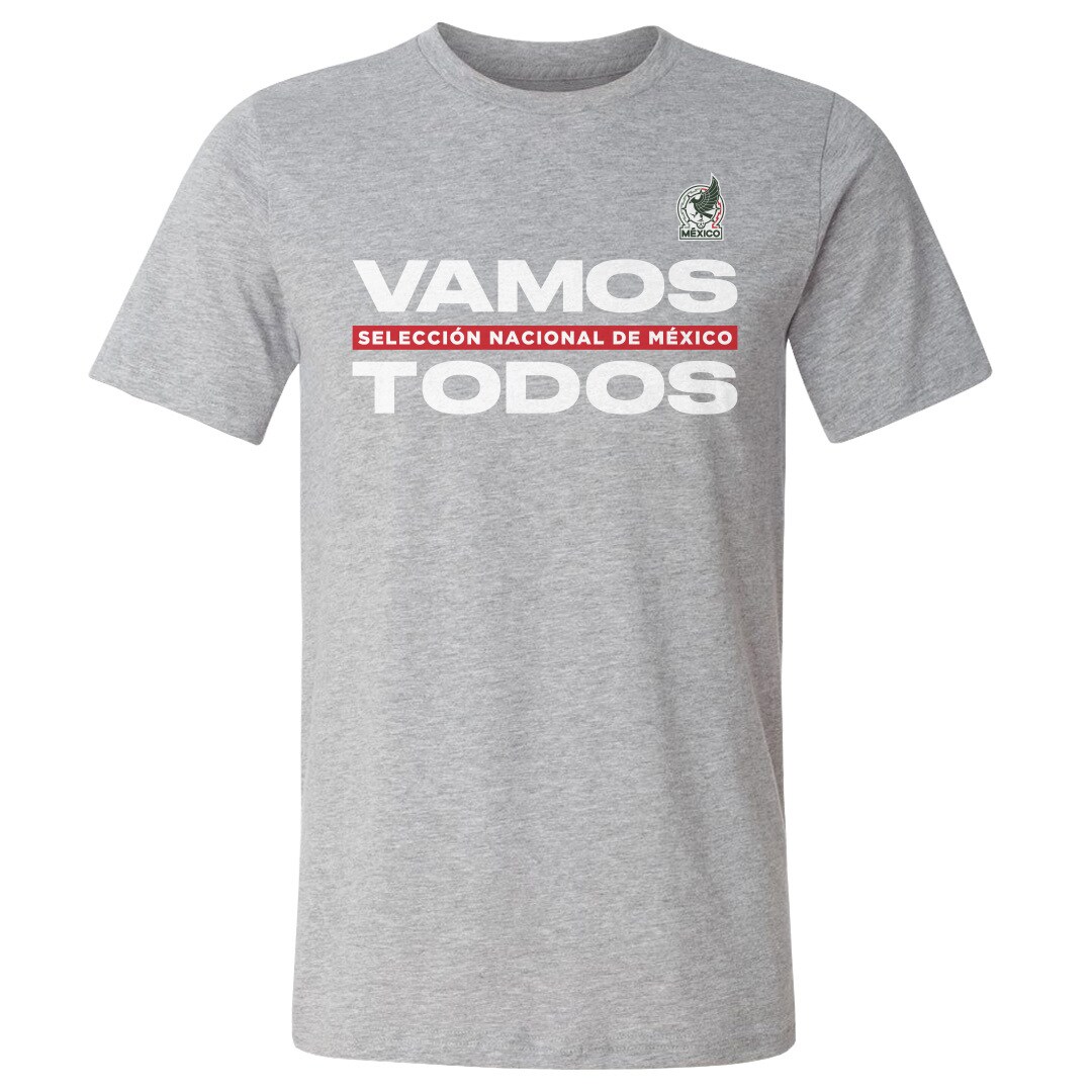 mexico national team 500 level vamos todos cotton t-shirt – heather gray Collection – England Football Jerseys and Shirts