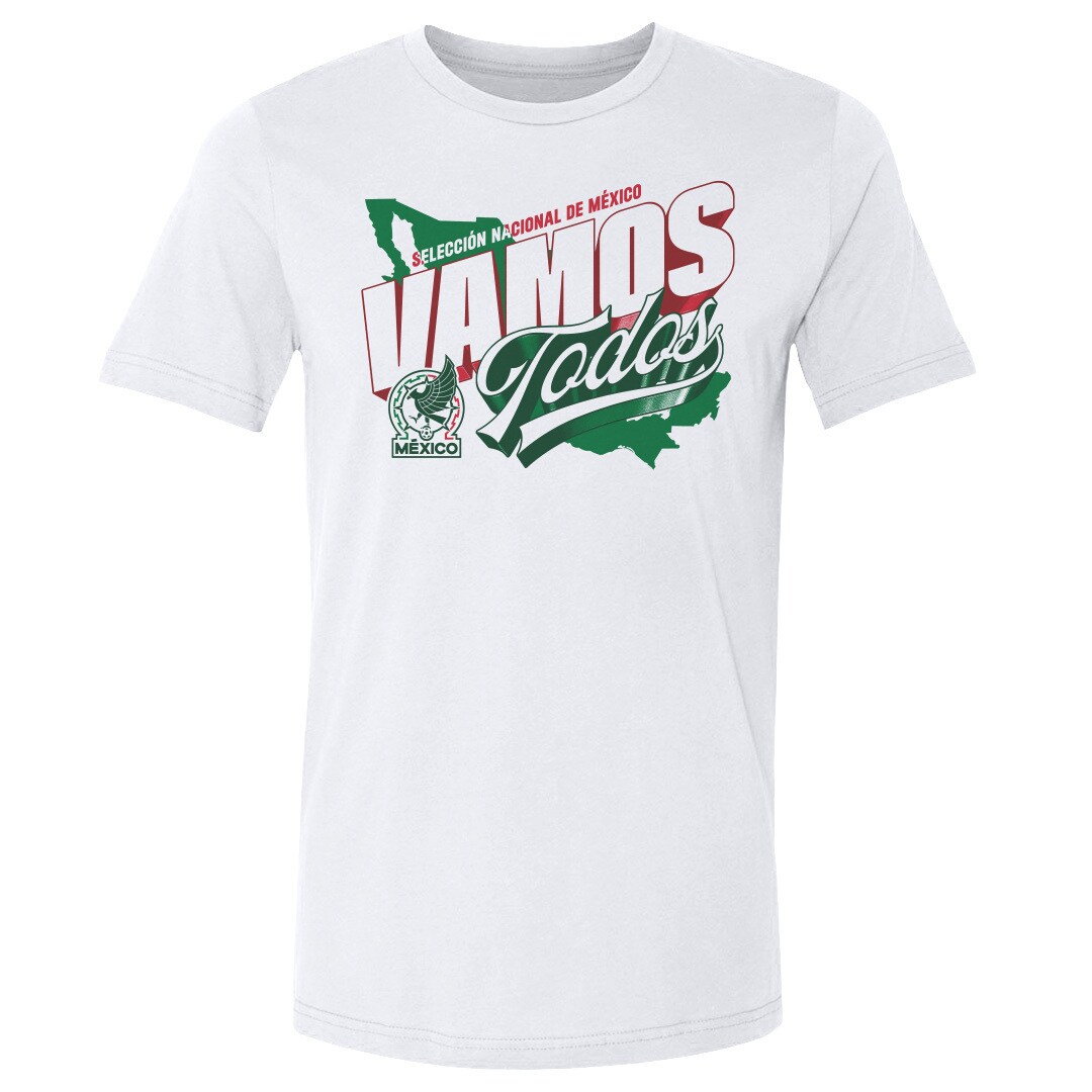 mexico national team 500 level vamos todos country cotton t-shirt – white Collection – England Football Jerseys and Shirts