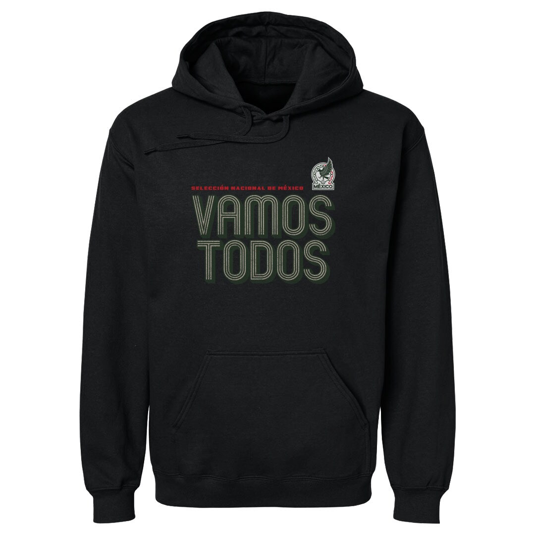 mexico national team 500 level vamos todos inline bold pullover hoodie – black Collection – England Football Jerseys and Shirts
