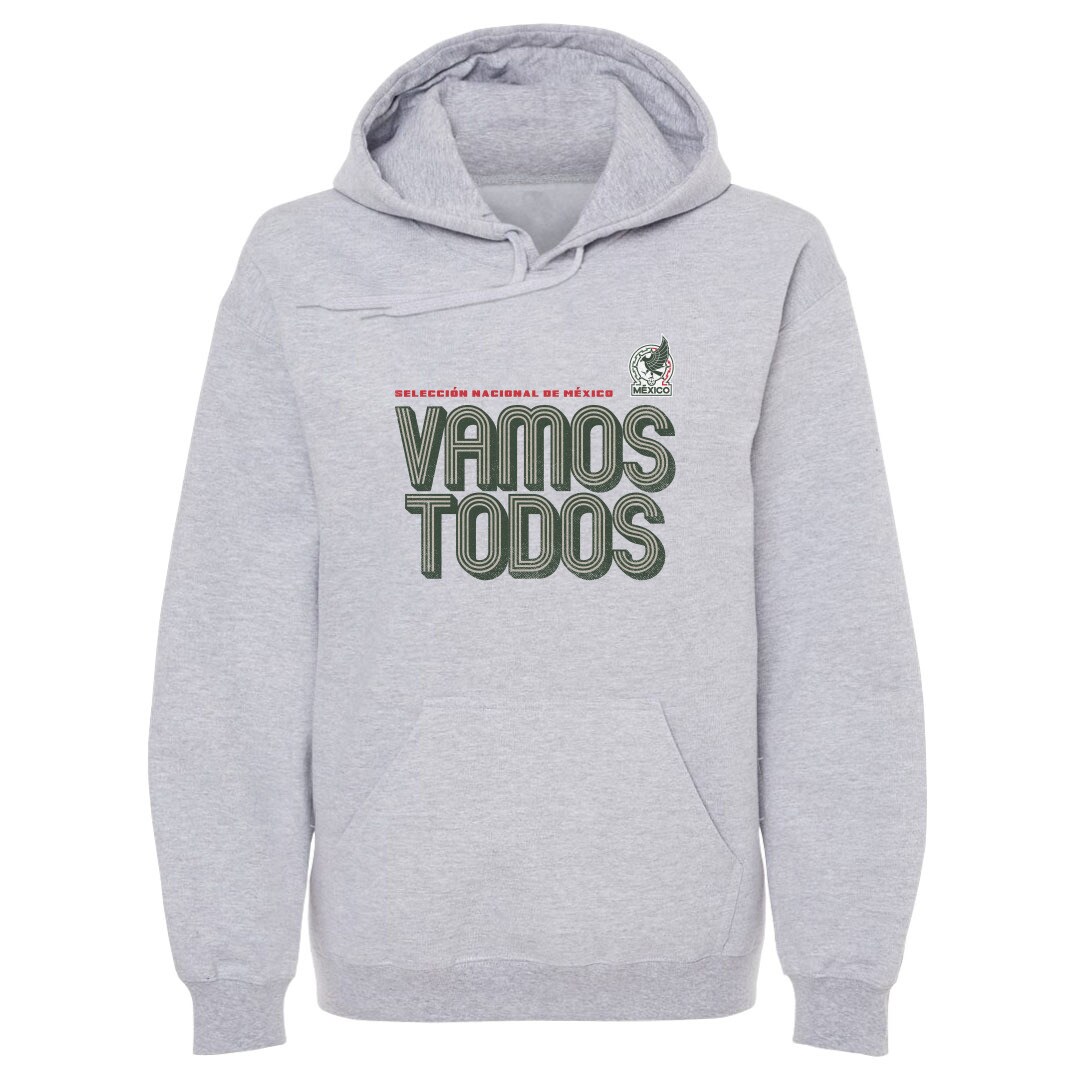 mexico national team 500 level vamos todos inline bold pullover hoodie – gray Collection – England Football Jerseys and Shirts