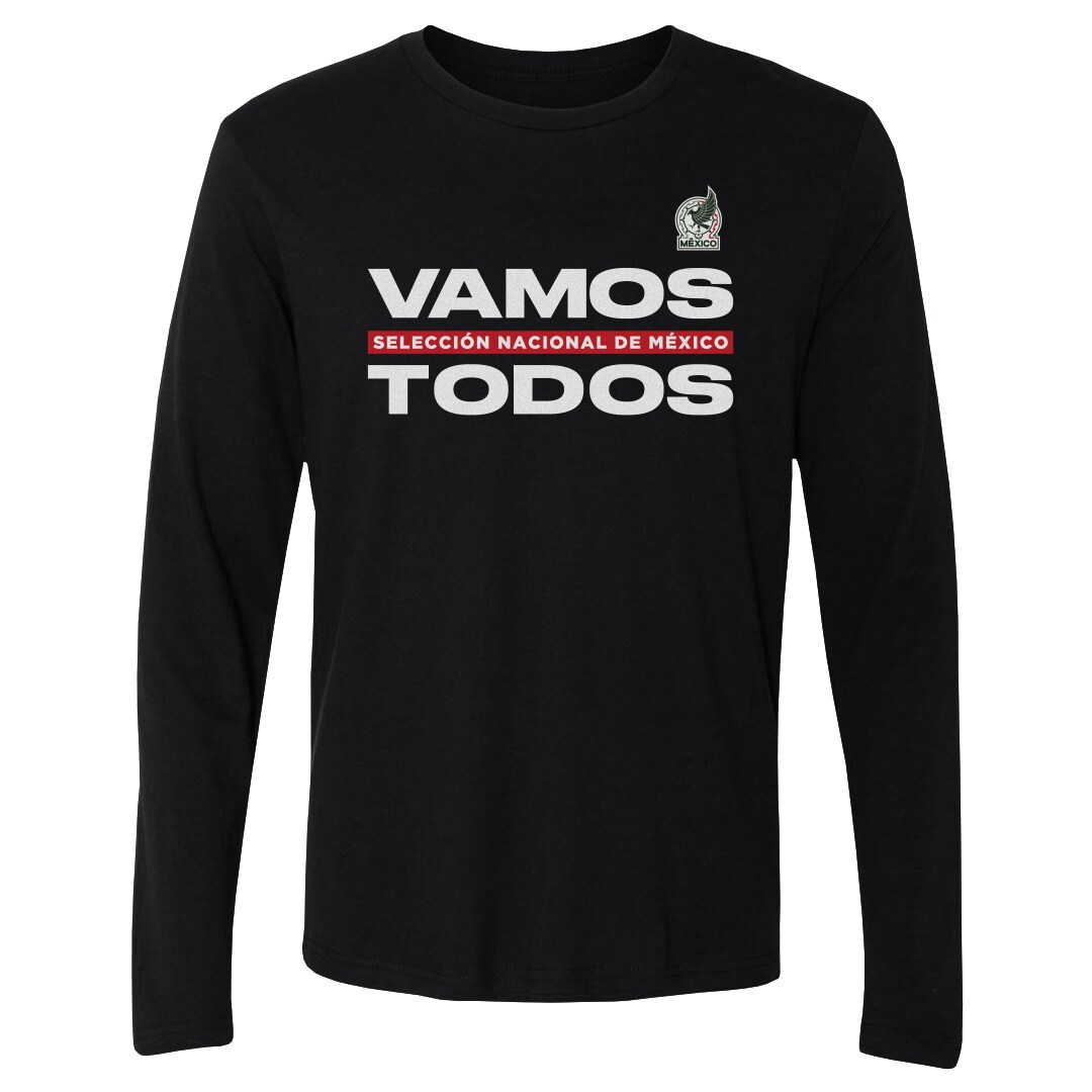 mexico national team 500 level vamos todos long sleeve t-shirt – black Collection – England Football Jerseys and Shirts