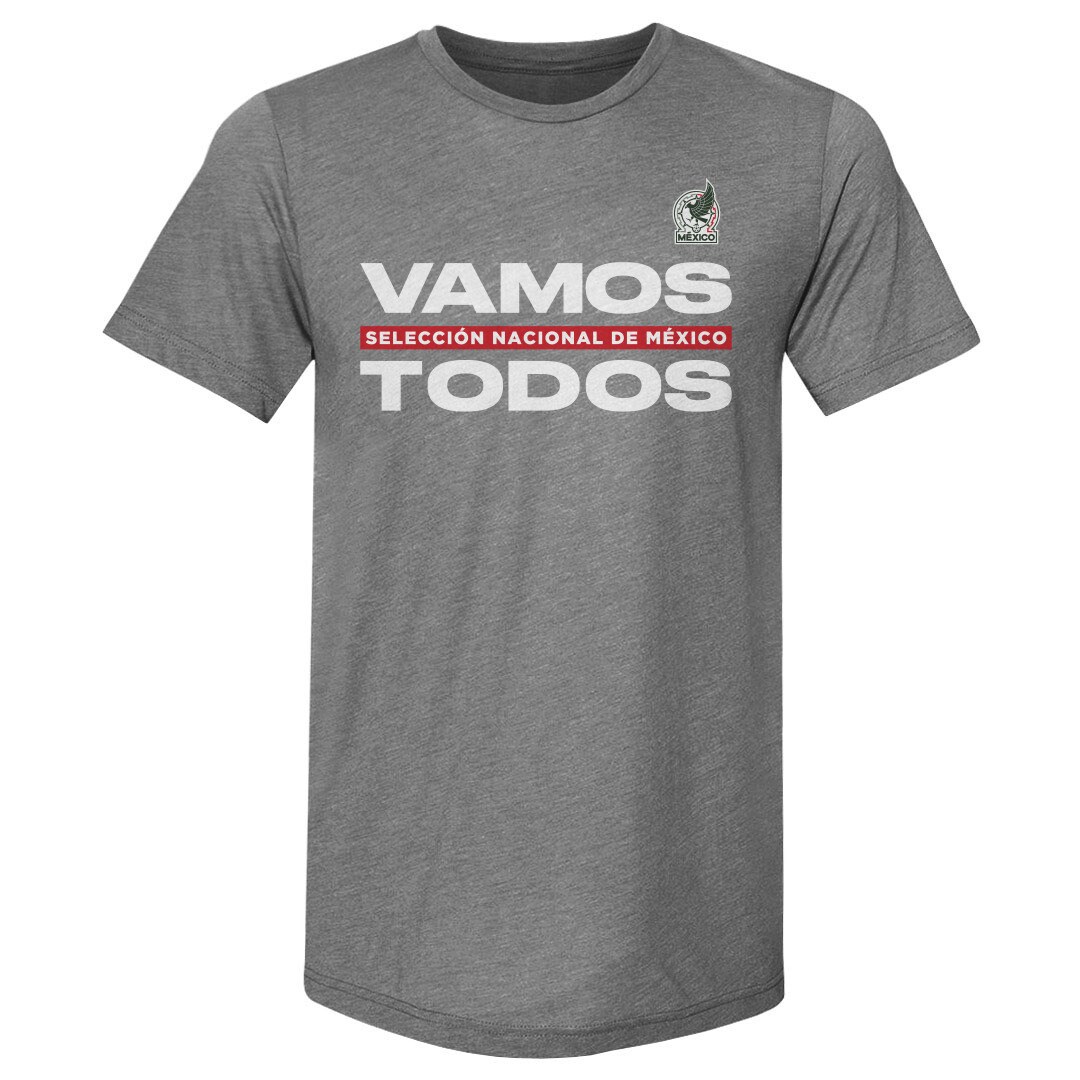 mexico national team 500 level vamos todos premium tri-blend t-shirt – gray Collection – England Football Jerseys and Shirts