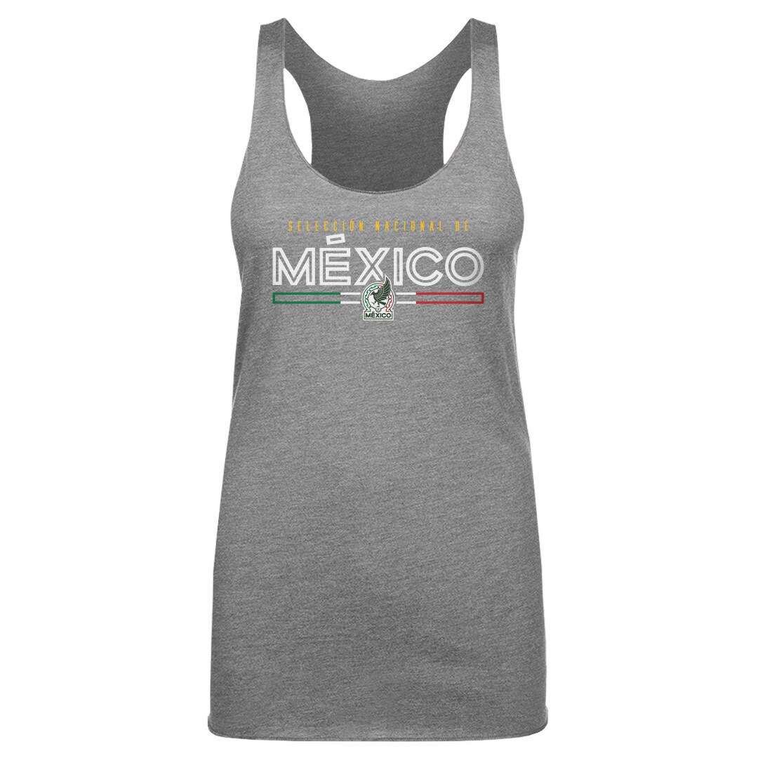 mexico national team 500 level women8217s inline tri-blend racerback tank top – gray Collection – England Football Jerseys and Shirts