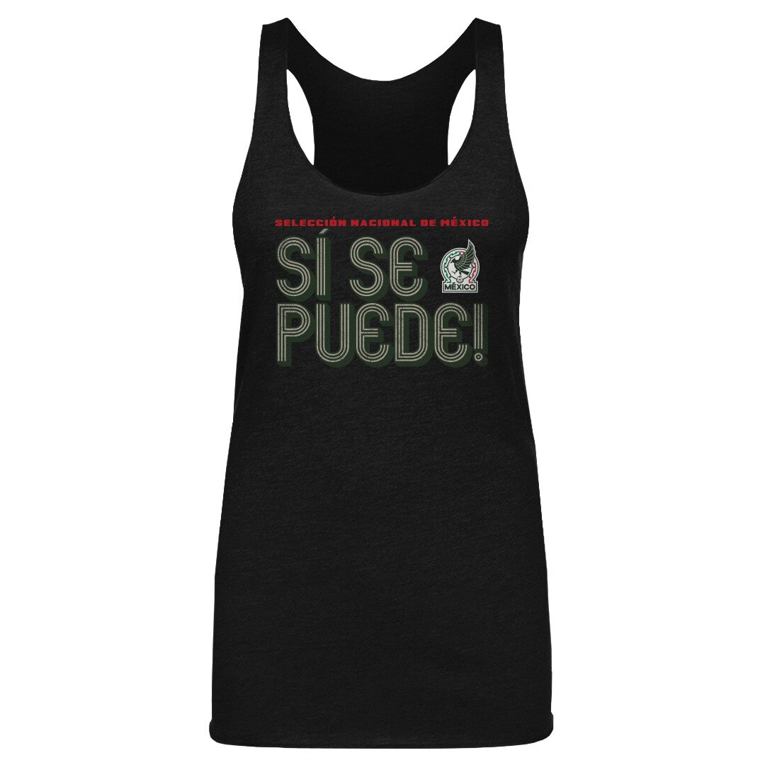 mexico national team 500 level women8217s si se puede inline bold tri-blend racerback tank top – black Collection – England Football Jerseys and Shirts