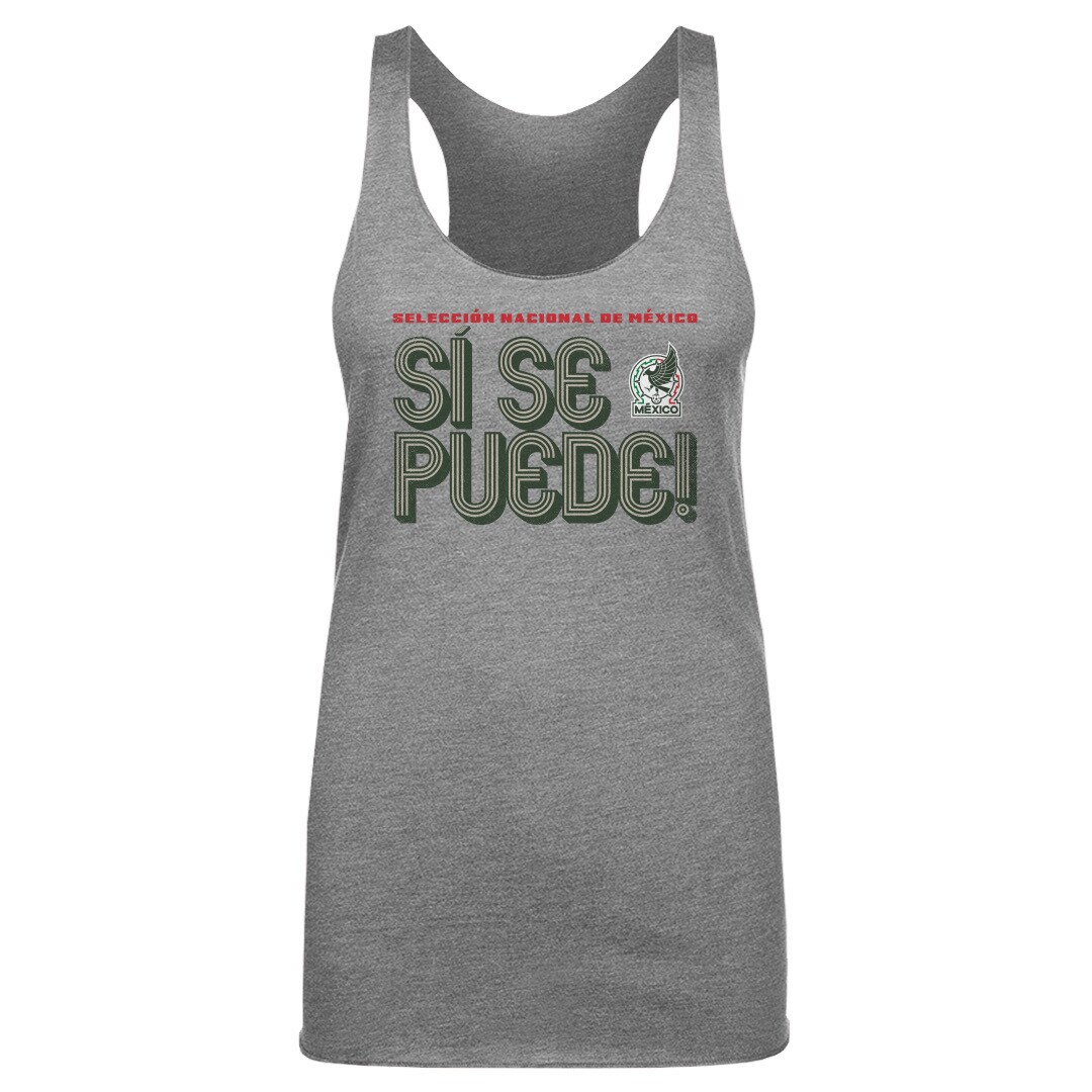 mexico national team 500 level women8217s si se puede inline bold tri-blend racerback tank top – gray Collection – England Football Jerseys and Shirts