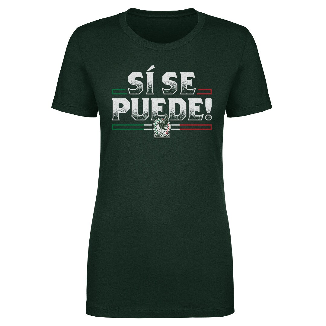mexico national team 500 level women8217s si se puede t-shirt – forest green Collection – England Football Jerseys and Shirts