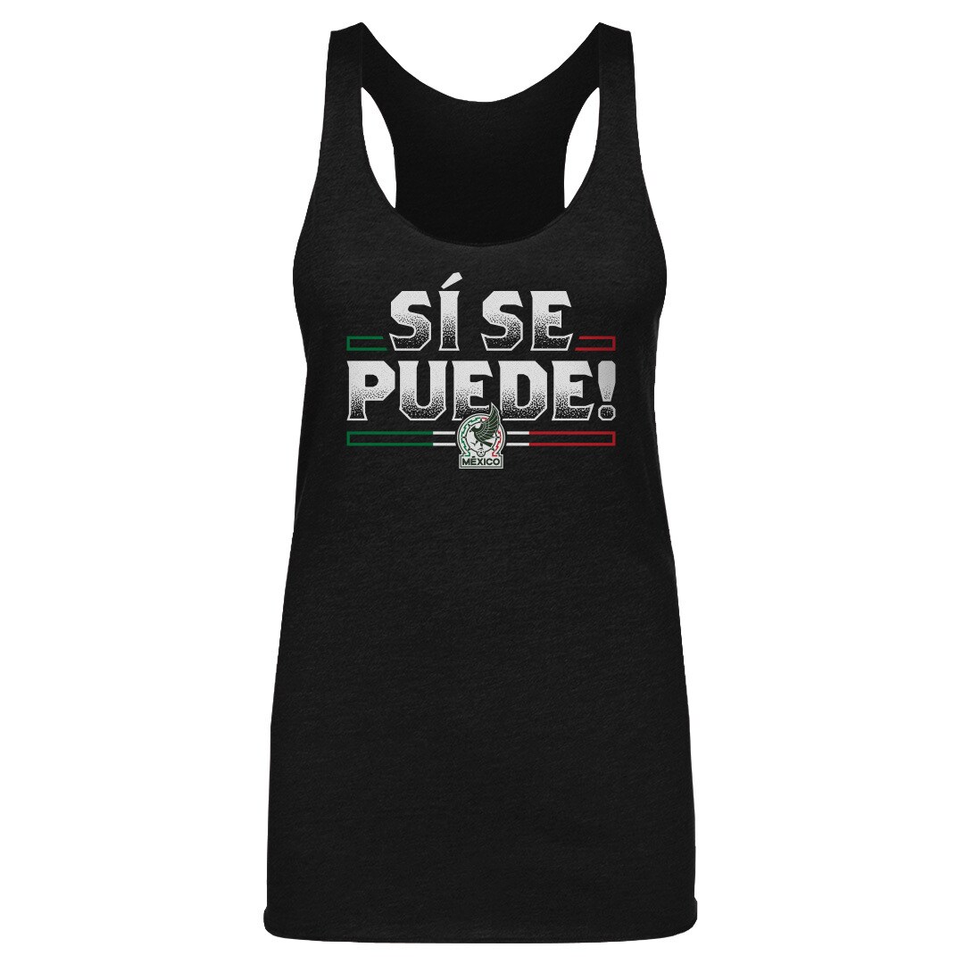 mexico national team 500 level women8217s si se puede tri-blend racerback tank top – black Collection – England Football Jerseys and Shirts