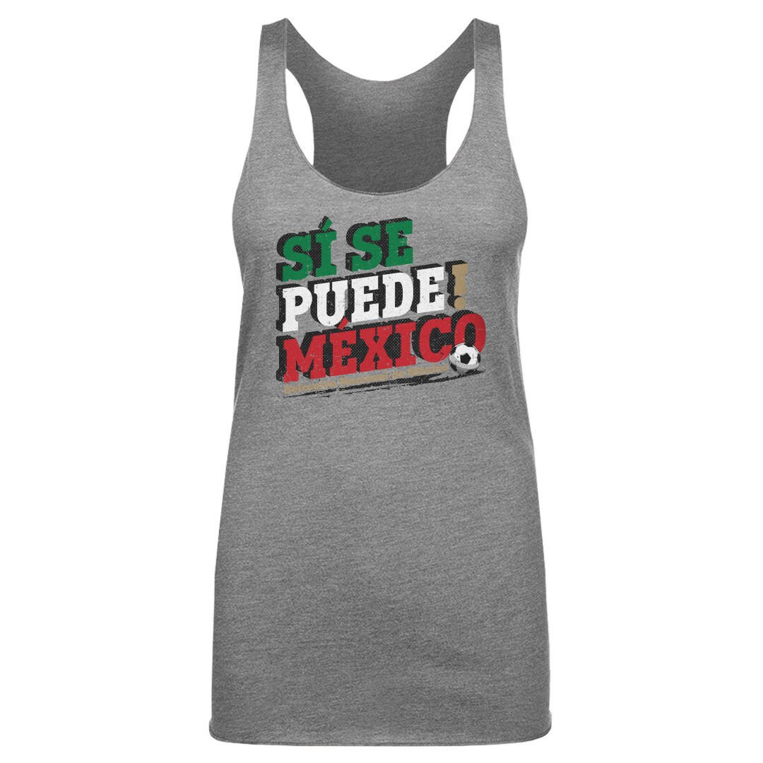 mexico national team 500 level women8217s si se puede tri-blend racerback tank top – gray Collection – England Football Jerseys and Shirts
