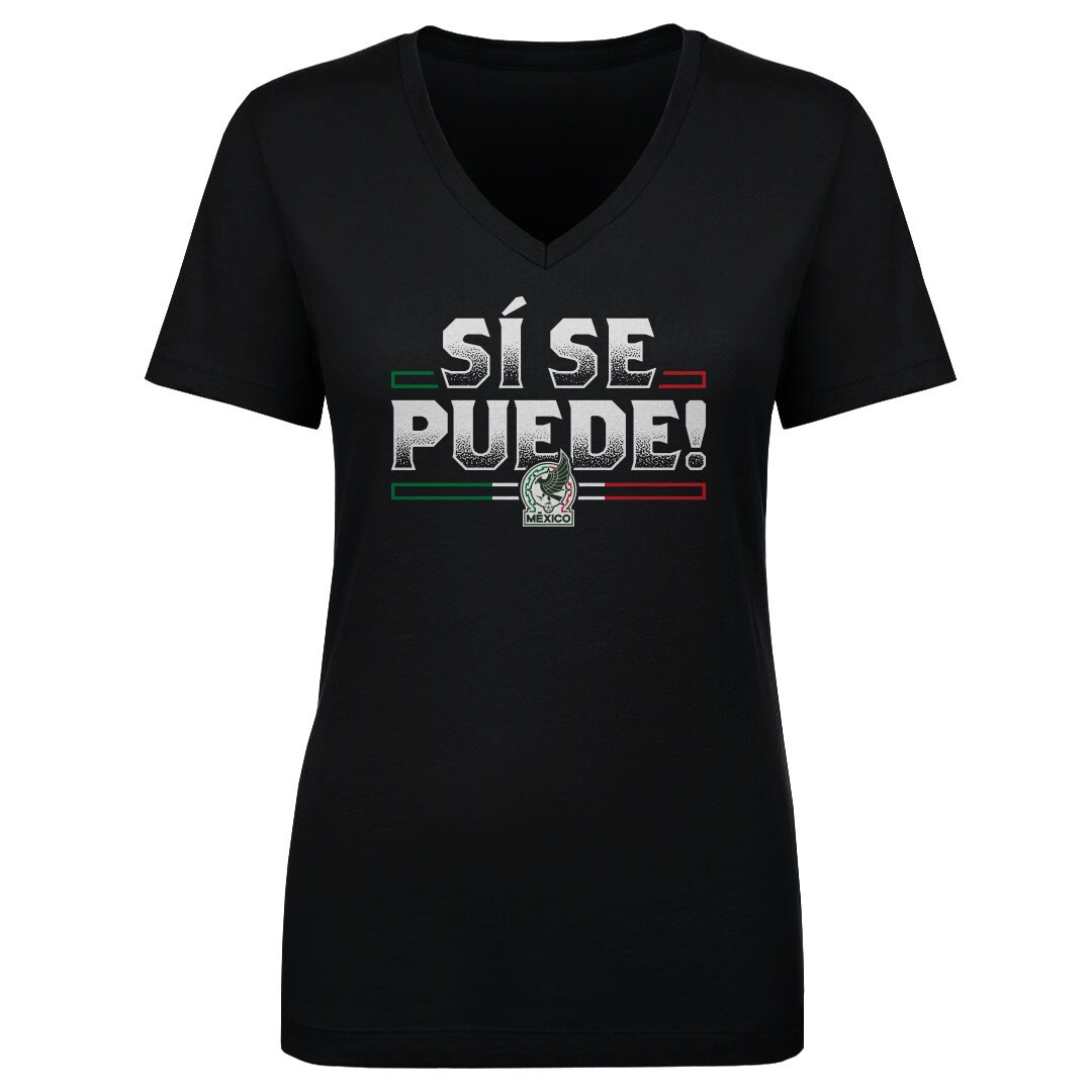 mexico national team 500 level women8217s si se puede v-neck t-shirt – black Collection – England Football Jerseys and Shirts