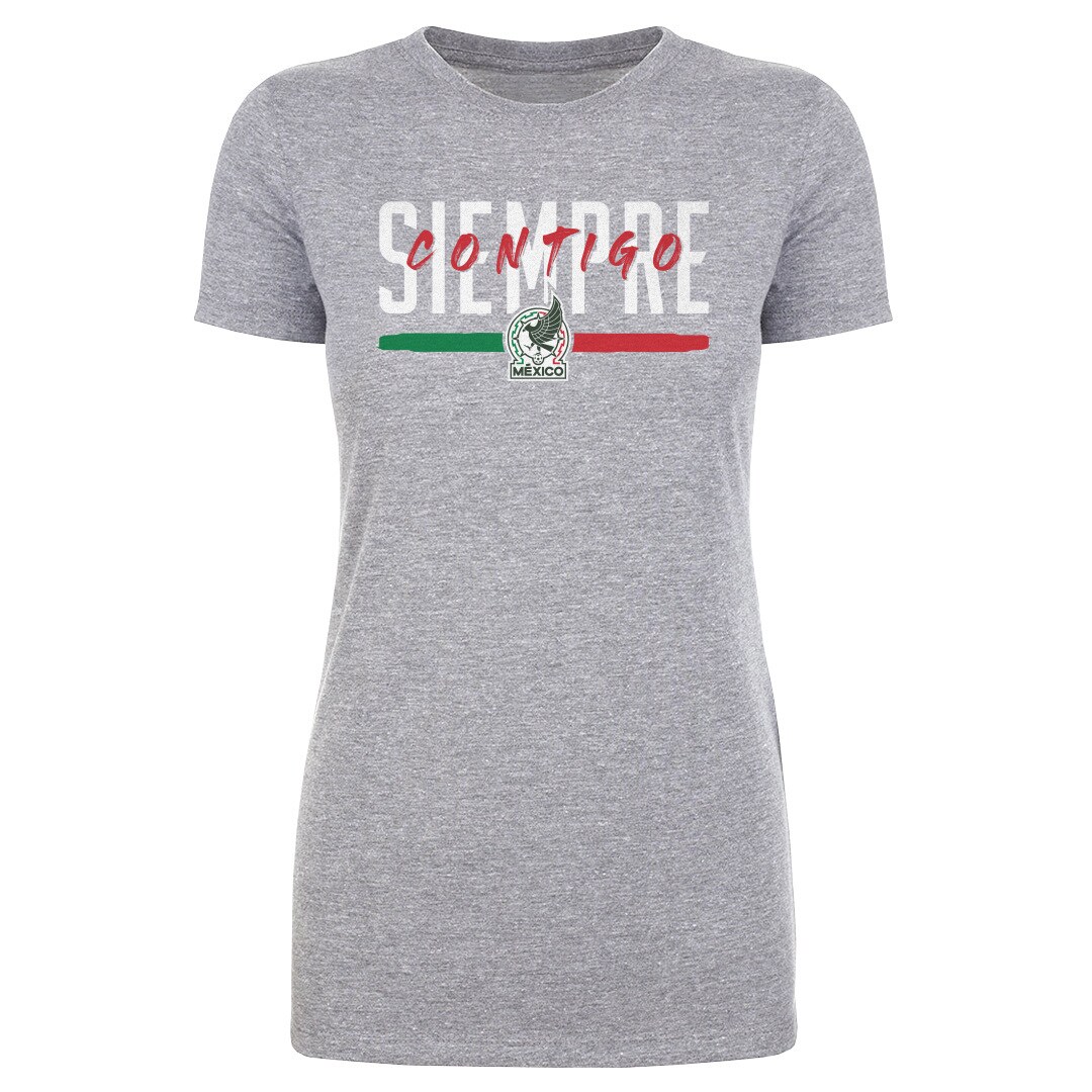 mexico national team 500 level women8217s siempre contigo t-shirt – heather gray Collection – England Football Jerseys and Shirts