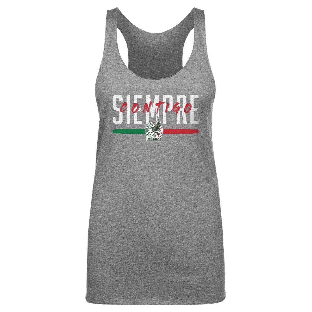 mexico national team 500 level women8217s siempre contigo tri-blend tank top – gray Collection – England Football Jerseys and Shirts