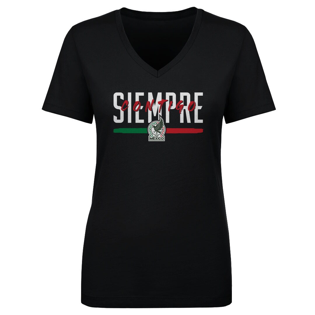 mexico national team 500 level women8217s siempre contigo v-neck t-shirt – black Collection – England Football Jerseys and Shirts