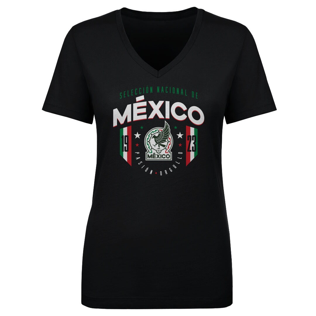 mexico national team 500 level women8217s v-neck t-shirt – black Collection – England Football Jerseys and Shirts
