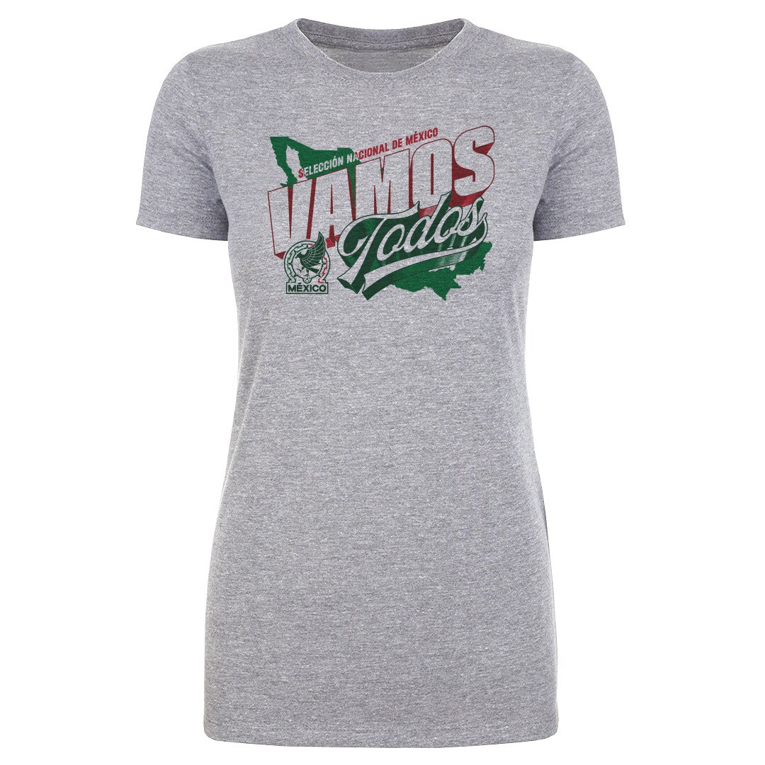 mexico national team 500 level women8217s vamos todos country t-shirt – heather gray Collection – England Football Jerseys and Shirts