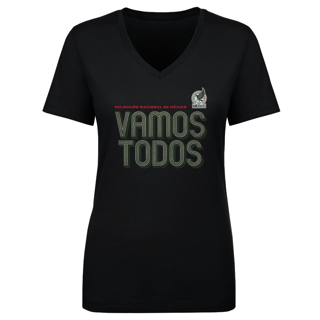 mexico national team 500 level women8217s vamos todos inline bold v-neck t-shirt – black Collection – England Football Jerseys and Shirts