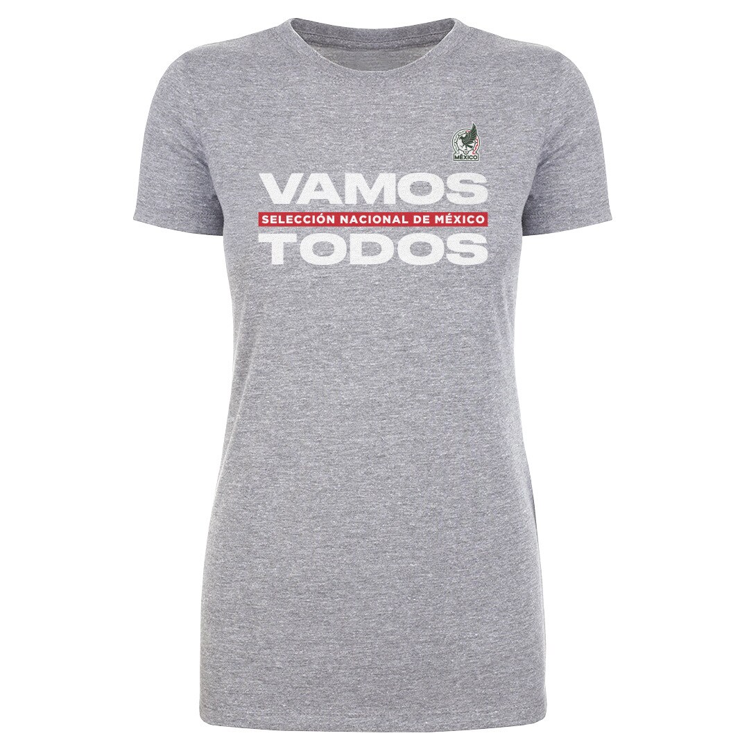 mexico national team 500 level women8217s vamos todos t-shirt – heather gray Collection – England Football Jerseys and Shirts