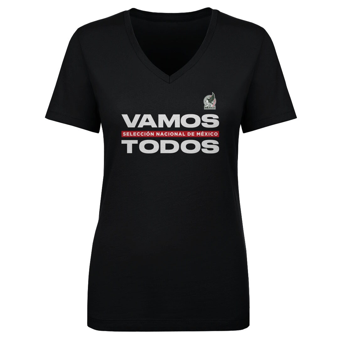 mexico national team 500 level women8217s vamos todos v-neck t-shirt – black Collection – England Football Jerseys and Shirts