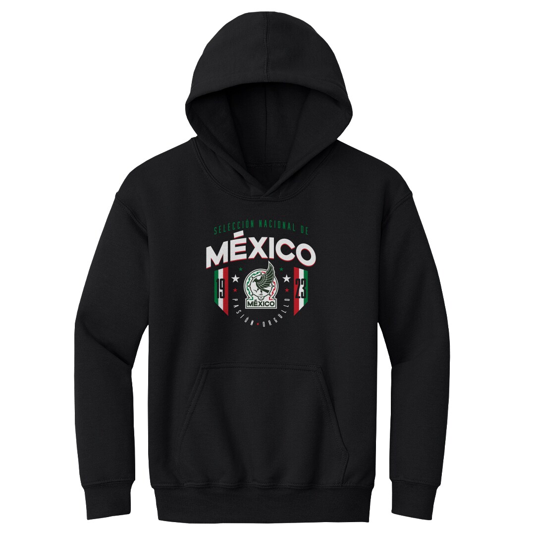 mexico national team 500 level youth 1923 pullover hoodie – black Collection – England Football Jerseys and Shirts