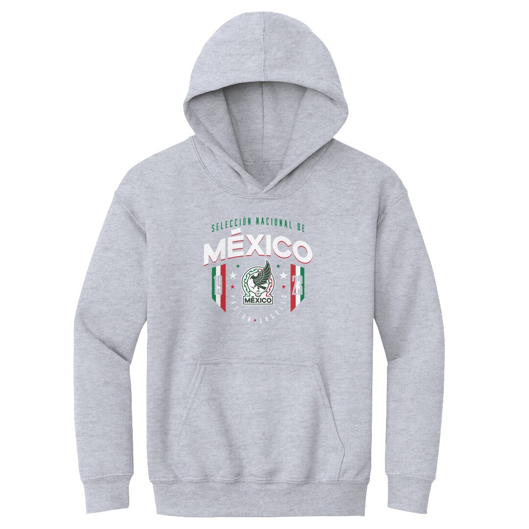 mexico national team 500 level youth 1923 pullover hoodie – gray Collection – England Football Jerseys and Shirts