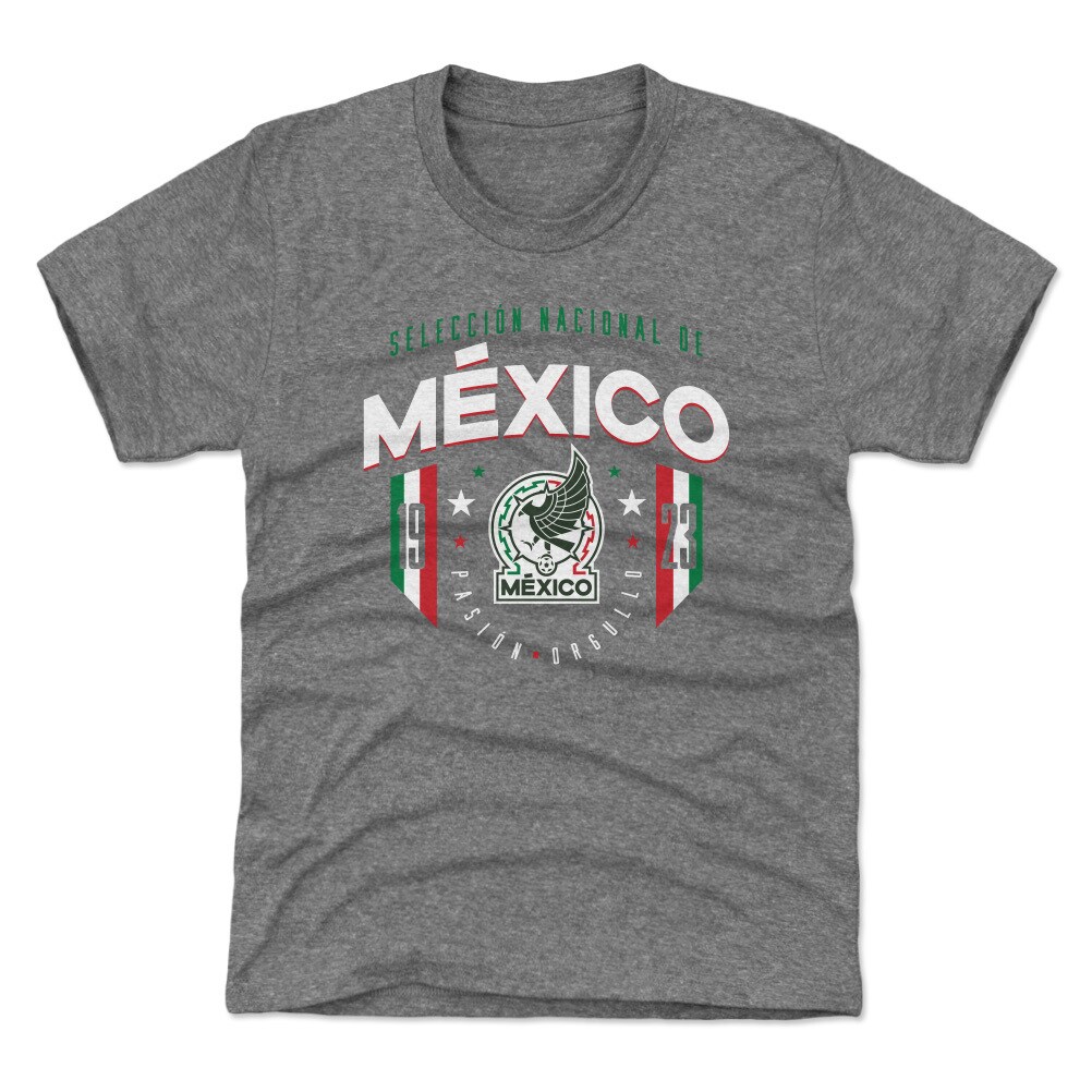 mexico national team 500 level youth 1923 t-shirt – gray Collection – England Football Jerseys and Shirts