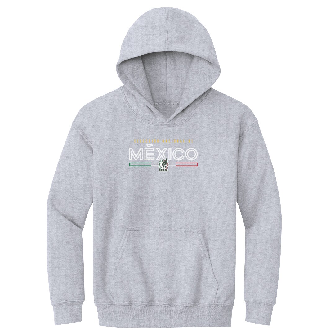 mexico national team 500 level youth inline pullover hoodie – gray Collection – England Football Jerseys and Shirts