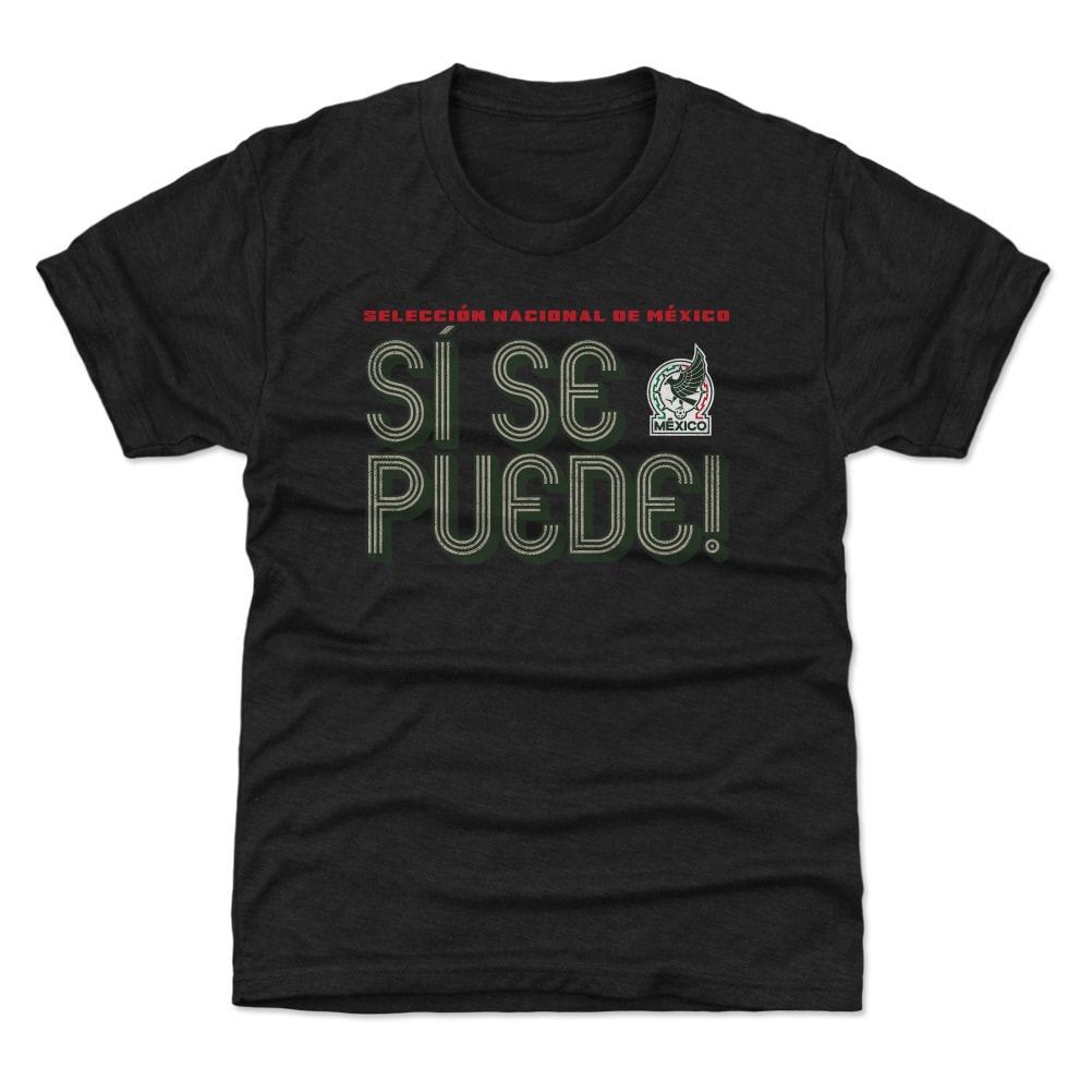 mexico national team 500 level youth si se puede inline bold t-shirt – black Collection – England Football Jerseys and Shirts