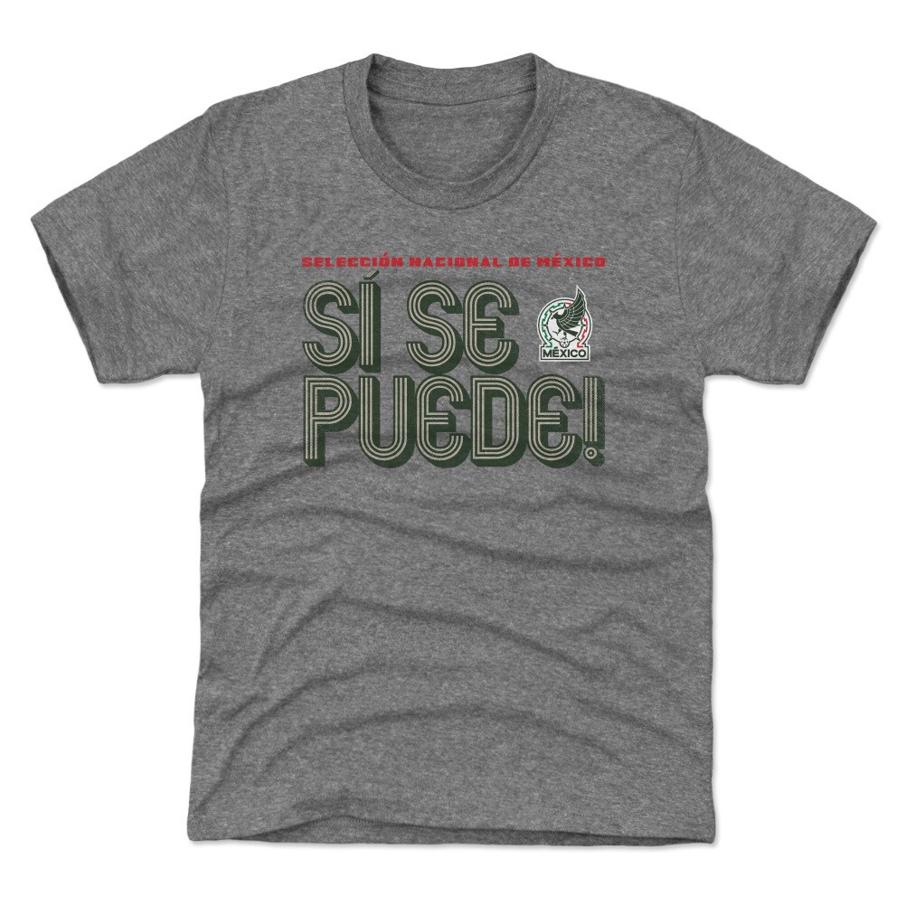 mexico national team 500 level youth si se puede inline bold t-shirt – gray Collection – England Football Jerseys and Shirts