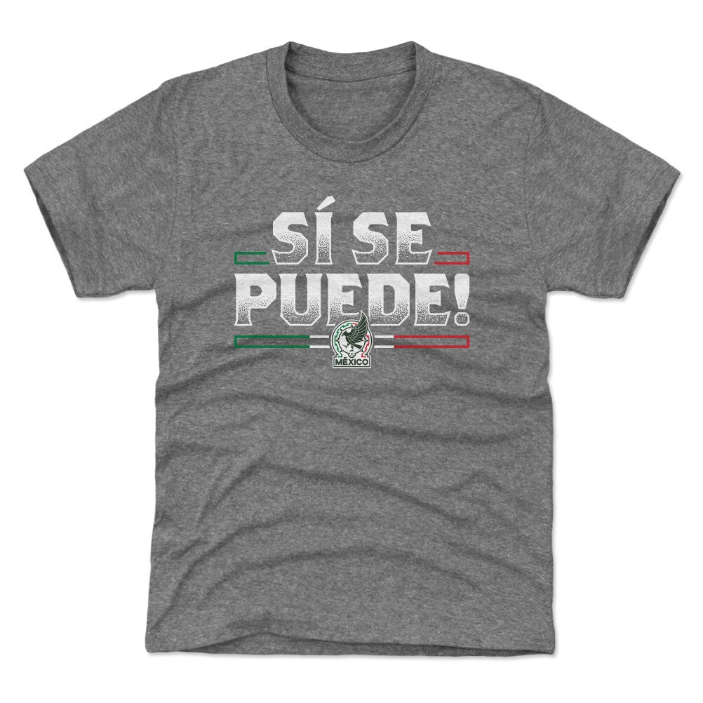 mexico national team 500 level youth si se puede t-shirt – gray Collection – England Football Jerseys and Shirts