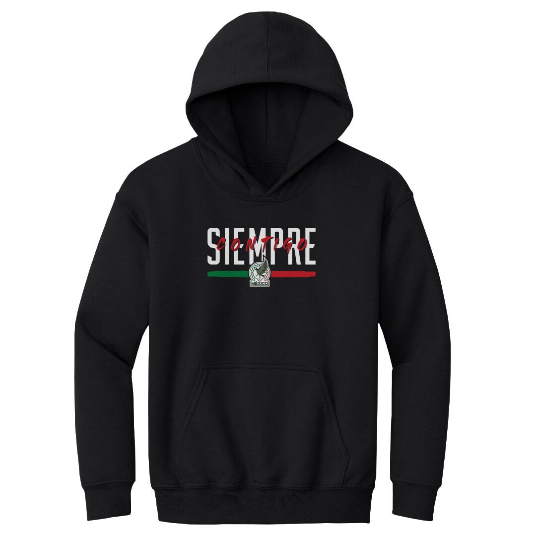 mexico national team 500 level youth siempre contigo pullover hoodie – black Collection – England Football Jerseys and Shirts