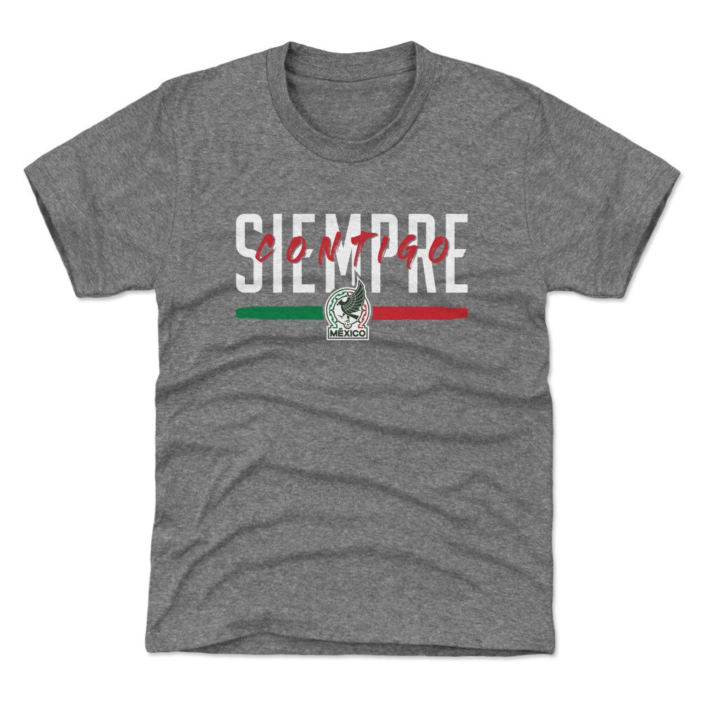 mexico national team 500 level youth siempre contigo t-shirt – gray Collection – England Football Jerseys and Shirts