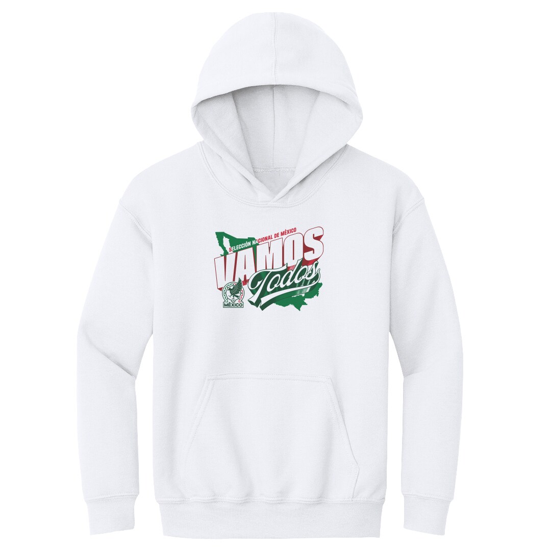 mexico national team 500 level youth vamos todos country pullover hoodie – white Collection – England Football Jerseys and Shirts