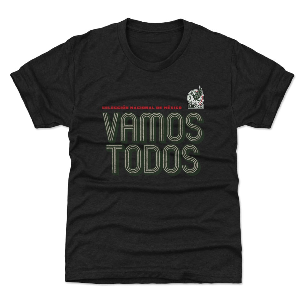 mexico national team 500 level youth vamos todos inline bold t-shirt – black Collection – England Football Jerseys and Shirts