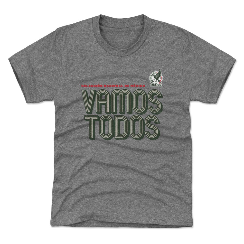 mexico national team 500 level youth vamos todos inline bold t-shirt – gray Collection – England Football Jerseys and Shirts