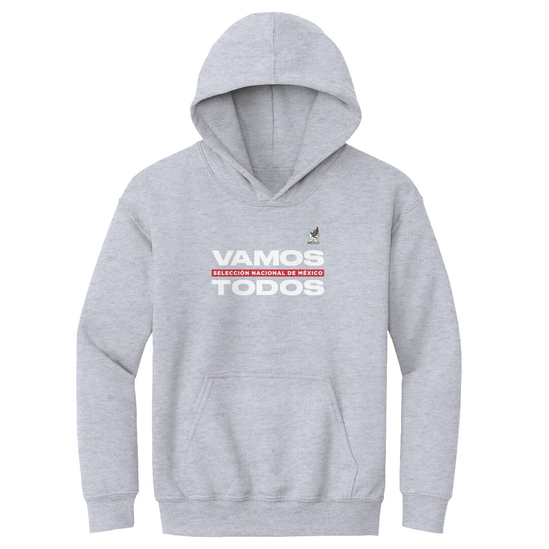 mexico national team 500 level youth vamos todos pullover hoodie – gray Collection – England Football Jerseys and Shirts