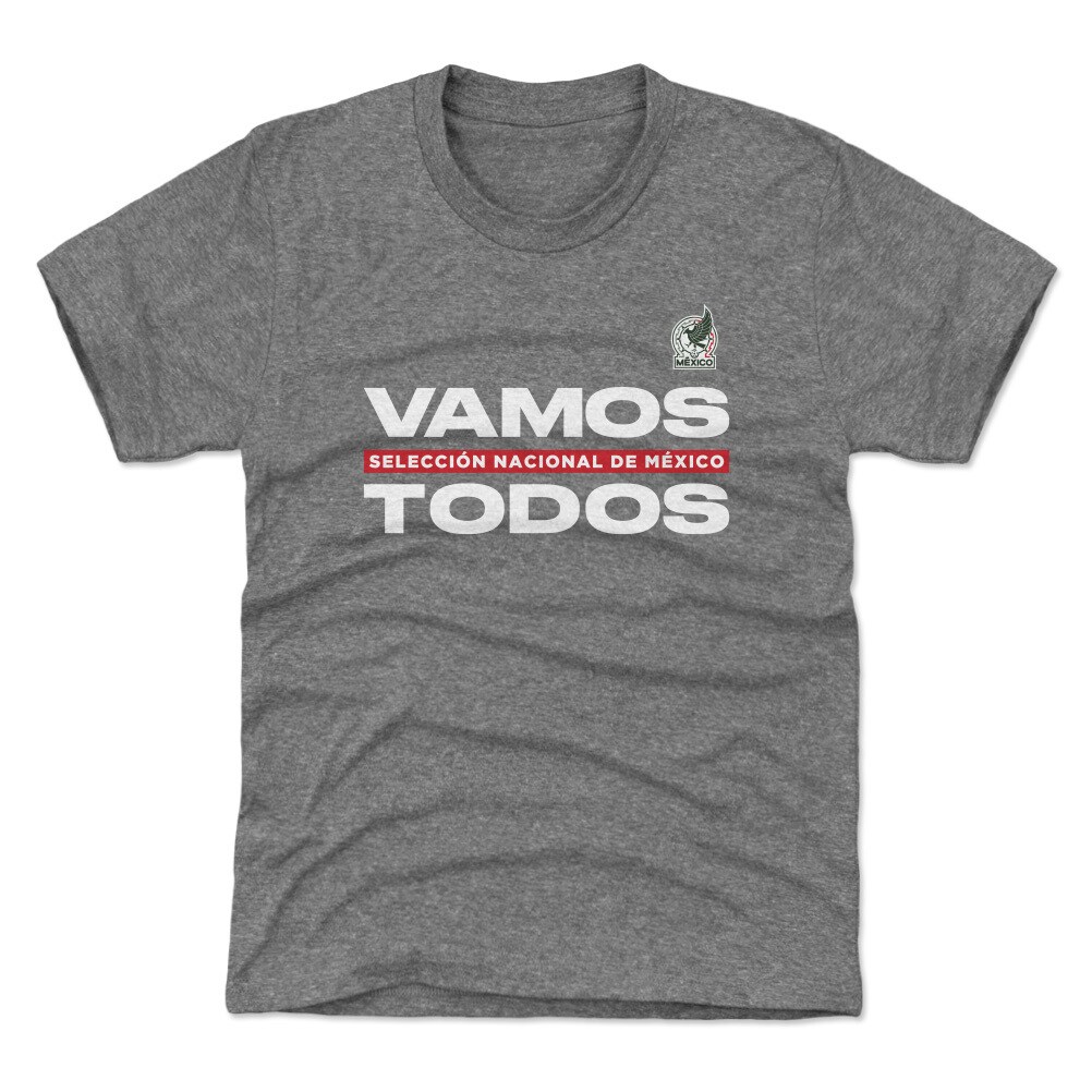 mexico national team 500 level youth vamos todos t-shirt – gray Collection – England Football Jerseys and Shirts