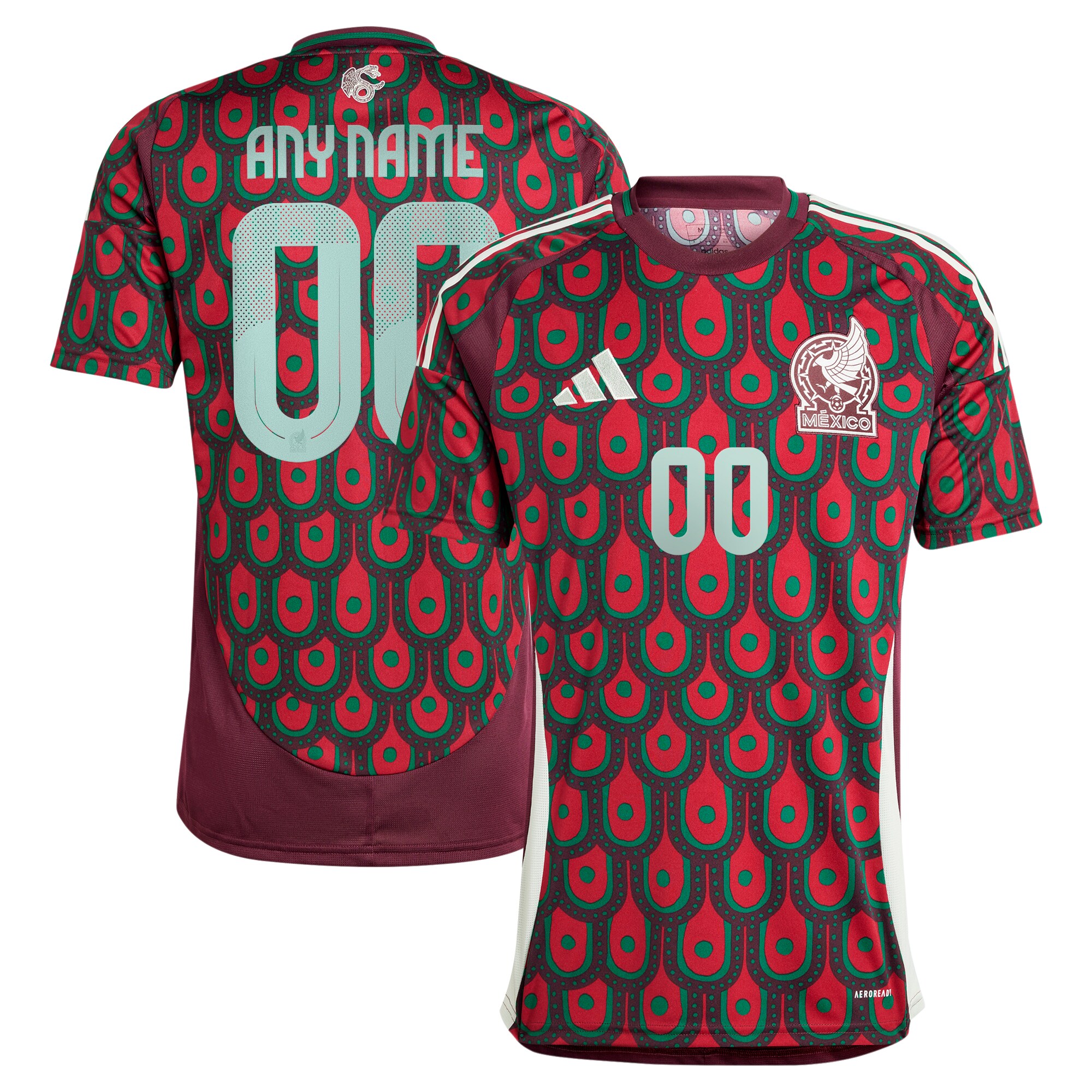 mexico national team adidas 2024 home replica custom jersey – burgundy Collection – England Football Jerseys and Shirts